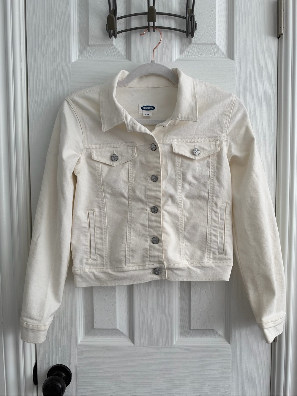Girls Old Navy White Jean Jacket